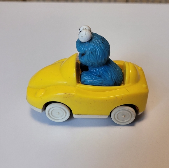 Sesame Street Beginner Race Set Cookie Monster Slot Car Loose 3" Tyco 1991 - Picture 5 of 8